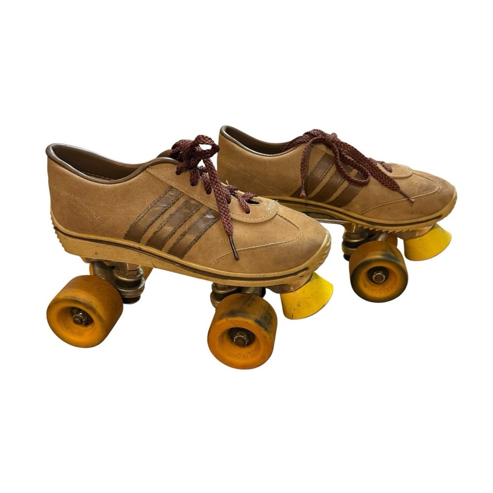 Vintage‎ Chicago Roller Skates Women's 4 Brown Low Top Plates Yellow Wheels